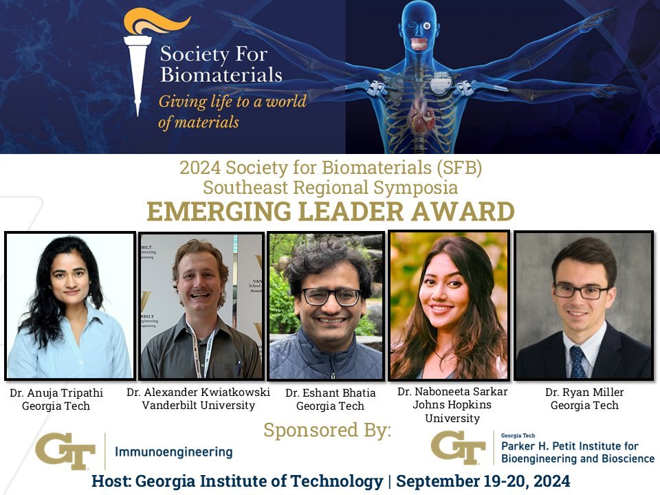 Emerging Leader Award, Society for Biomaterials